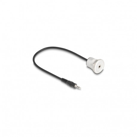 Delock 3,5mm 3 Pin süvistatav pesa 30cm kaabliga, alumiinium