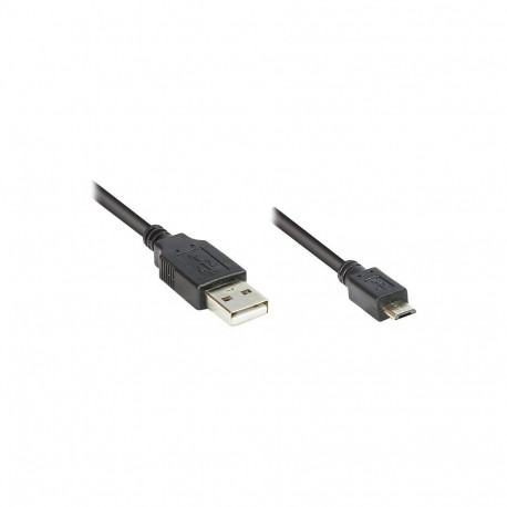 "GoodConnections USB 2.0 A > Micro-B (ST-ST) 1m Adapterkabel Schwarz"