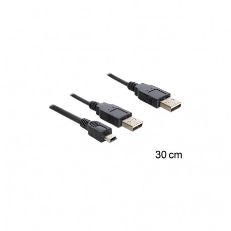"Kabel 2 x USB 2.0-A Stecker > USB mini 5-pol"