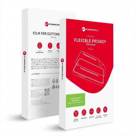 Cutting film for cutting machine 2nd and 3rd gen. Forcell F-Protect Flexible PRIVACY 196 x 125 mm 25