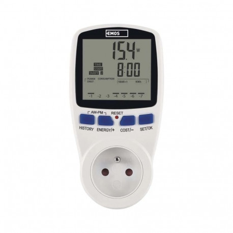 Meter power consumption, kW, kWh