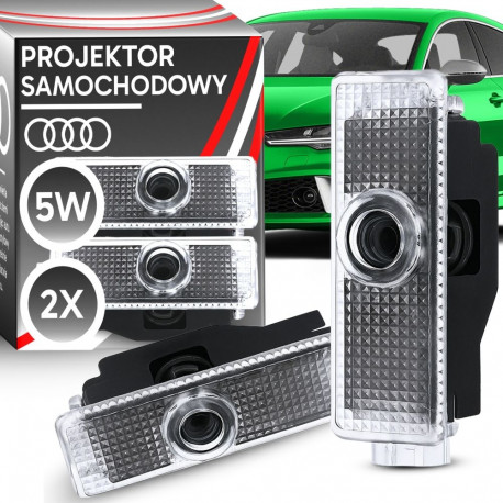 Audi LED logoprojektor a3 a4 a5 a6 a7 a8 q3 q5 q7 r8 tt HD 20+ disaini -mr151