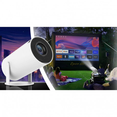 Projektor rzutnik android tv wifi full hd przenośny smart głośnik obrotowy
