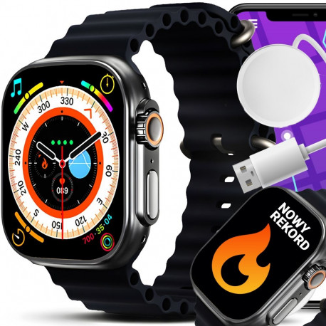 Zegarek smartwatch wodoodporny pl aplikacja rozmowy tryby sportowe zdrowie