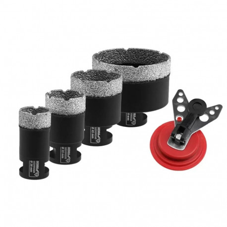 Zestaw koronek diamentowych vb 28,35,45,68mm, prowadnik