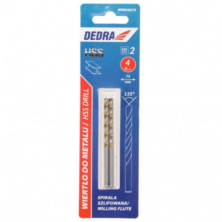 Metallipuur HSS teras 4341 135° 4x75mm 2 tk