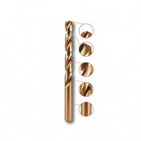 Wiertło do metalu, hss-co, 5% co, 135°, 1x34mm, 3szt
