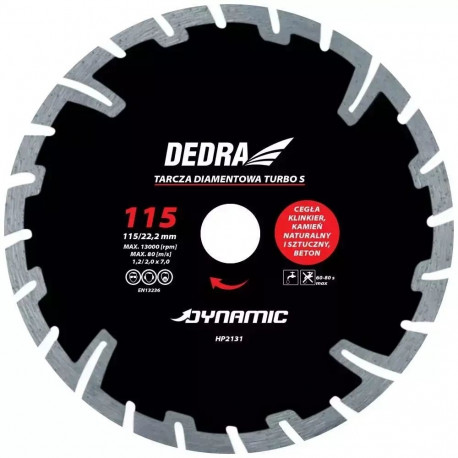 Tarcza diamentowa turbo s 115mm/22.2mm dynamic
