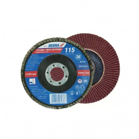 Listkowa tarcza szlifierska 125x22mm, granulacja 80