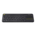 Logitech puuteplaadiga klaviatuur K400 Plus juhtmevaba US, must