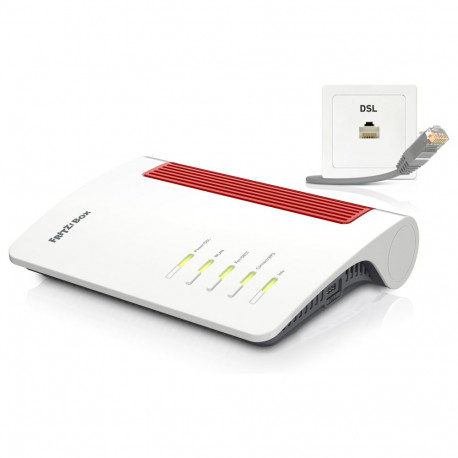 "FRITZ! Box 7690 International, Wi-Fi 7 (802.11be), Dual-Band (2,4 GHz/5 GHz), Ethernet/LAN, ADSL2+,