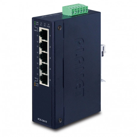 Planet tööstuslik Gigabit Ethernet kommutaator IGS-501T 5-Port