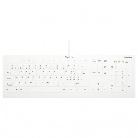 CHERRY ACTIVE KEY MTA AK-C8112 juhtmega Saksa paigutusega, valge