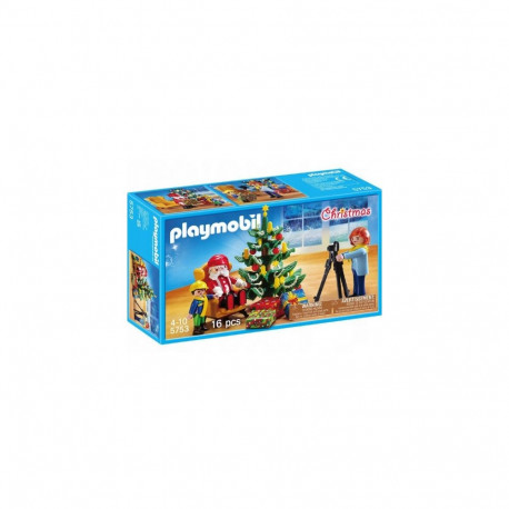 Toy Figurine - Playmobil 5753 Christmas Photo With Santa Claus Accessories Red