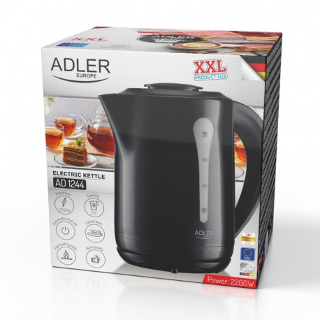 Electric Kettle - Adler AD 1244b 2.5L 2200W Auto Power-Off Black