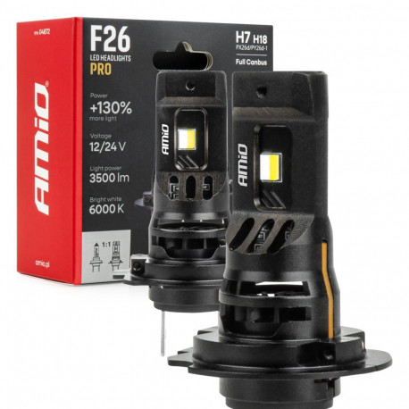 Led 2tk H7 H18 PRO LumiTec+130% 12-24V