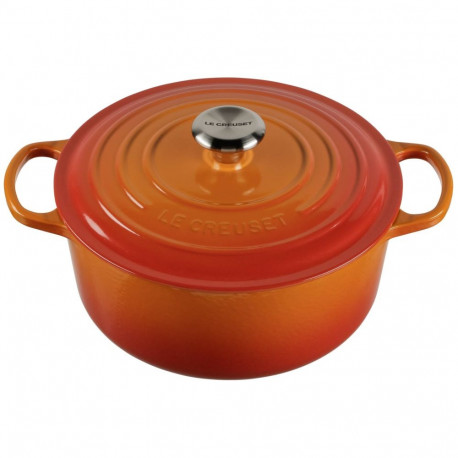 Le Creuset Signature ümmargune pajaroog 26 cm vulkaaniline