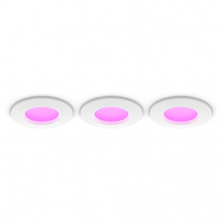 "Philips Hue White & Color Ambiance Slim Recessed 90mm 3er Weiß"