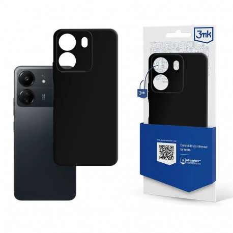 3mk Matt Case silikoonist telefoniümbris Redmi 13C | POCO C65 jaoks - must