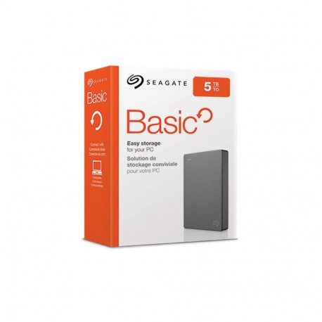 External Hard Drive - Seagate Basic 5TB 2.5" USB 3.2 Gen 1 Silver