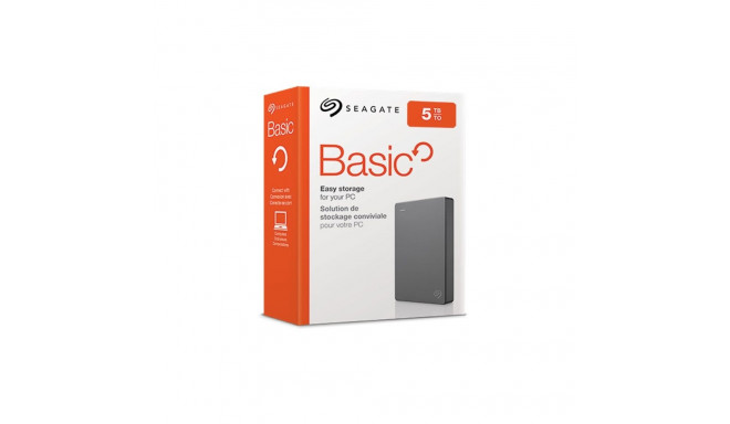 External Hard Drive - Seagate Basic 5TB 2.5" USB 3.2 Gen 1 Silver