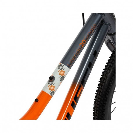 Bicycle - Huffy Literide Alu 20” Single Gear, Adjustable Seat, Hand Brake Orange and Graphite