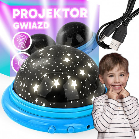 Täheprojektor-öölamp dr306 kuu LED USB patareidega