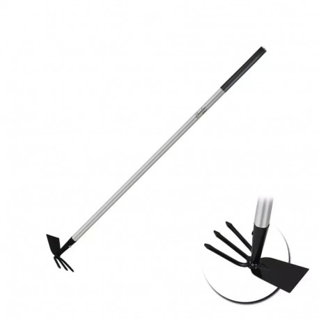 Motyka prosta z widełkami, trzonek metalowy, dł.114cm