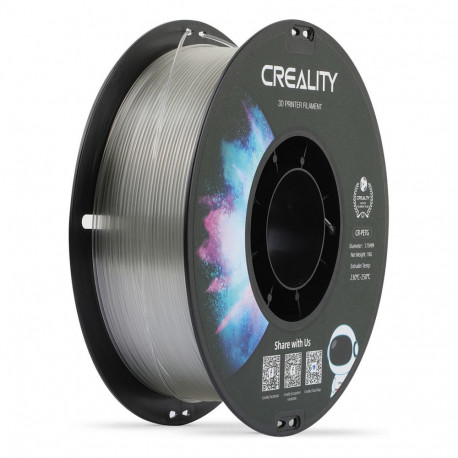 "Creality CR-PETG Filament Clear, 3D-Filament (transparent, 1 kg, 1,75 mm, auf Rolle)"