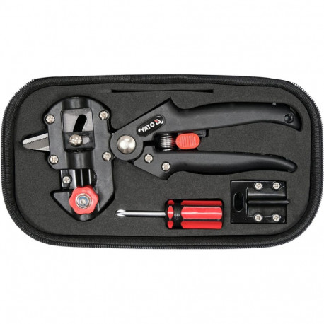 Yato YT-88505 poogenduslõikur, 2-in-1, SK5 ja 50Mn teras, nailonist käepide, komplektis 3 tera, ergo