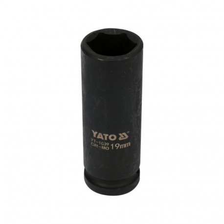 Yato YT-1039 HEX pikkmõjupesa, 19mm, 1/2", CrMo SCM-440, 78mm, fosfaatitud, AS-DRIVE