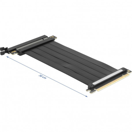 riserkaart PCI Express 4.0 x16 pistikust x16 pesani kaabliga 30cm, must