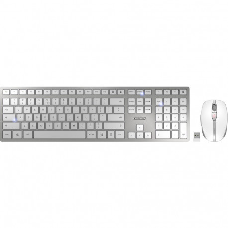 DW 9100 SLIM (weiß/silber, EU-Layout (QWERTY), Cherry SX-Scherentechnologie)