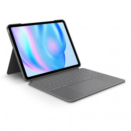 Combo Touch klaviatuurümbris iPad Air 13" M2 ja M3 DE-klahvipaigutus käärmehhanismiga, hall
