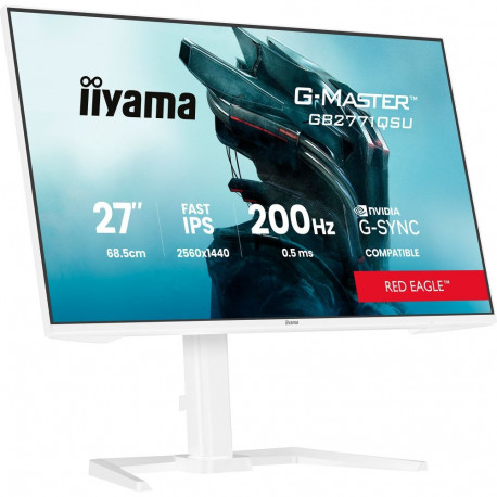 Iiyama G-Master GB2771QSU-W1 Red Eagle (68.5 cm (27 inches), white (matt), QHD, Fast-IPS, HDMI, DP, 