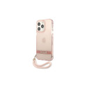 Guess Translucent Stap Case for iPhone 13 Pro Max - Pink