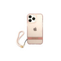 Guess Translucent Stap Case for iPhone 13 Pro Max - Pink