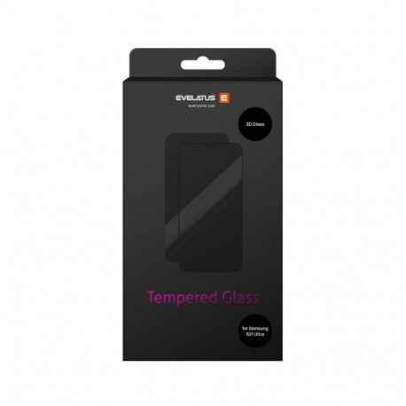 Evelatus Samsung Galaxy Samsung Galaxy S21 Ultra 2.5D Full Cover Japan Glue Glass Anti-Static