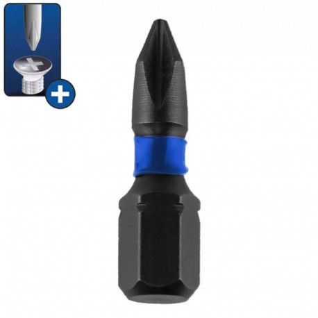 Końcówki wkrętakowe udarowe phillips ph1/2/3x25mm,6szt blist