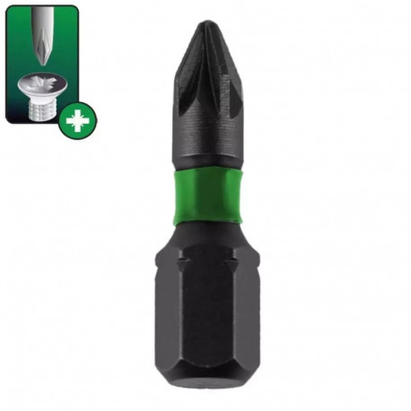 Löökkruvikeeraja otsikud Pozidriv PZ2 25mm, 2tk blister