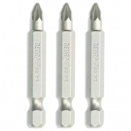 Zestaw końcówek wkrętakowych pozidriv pz1/2/3x50mm, blister