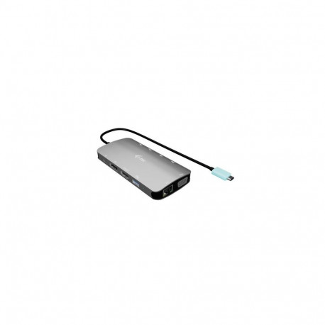 i-tec USB-C Metal Nano 3x Display (DP, HDMI and VGA) Docking Station + Power Delivery 100 W