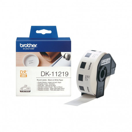 Brother saadetiste etiketid DK-11219 1200tk 12mm, valge
