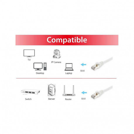 "Equip Patchkabel Cat6A S/FTP 2xRJ45 20.00m weiß LSZH Polybeutel"