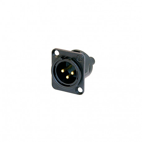 XLR Connectors 3P MALE BL/Au SCREW TERM