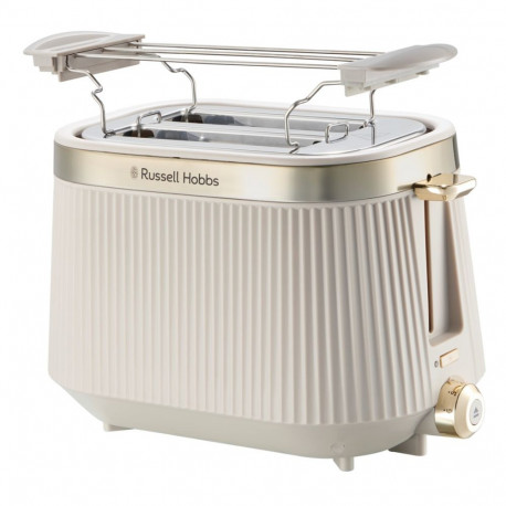 Toaster - Russell Hobbs Bronte 2 Slice 980W Defrost Function Gold, Stone Colour