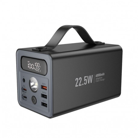 Powerbank Hoco 60000 mAh QC PD 3A 22,5W DC12V with built-in light J138 black