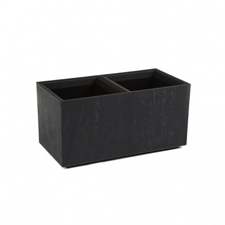 FLOWERPOT PLASTIC KARO 80X40X40CM BLACK
