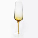 AMBER CHAMPAGNE GLASS 6PCS