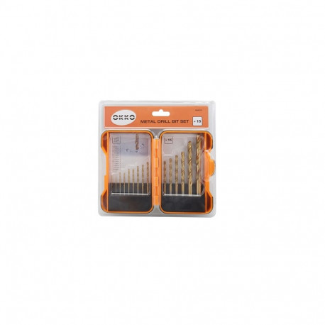 METAL DRILL BIT SET OKKO 15 PCS